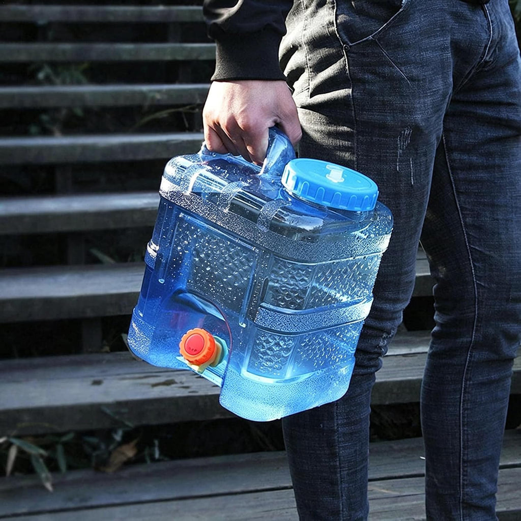Generic 8 L Camping Water Tank with Faucet, Portable Water Storage Container with Tap for Outdoor Camping Hiking Car Travel Home Emergency Use (8L)