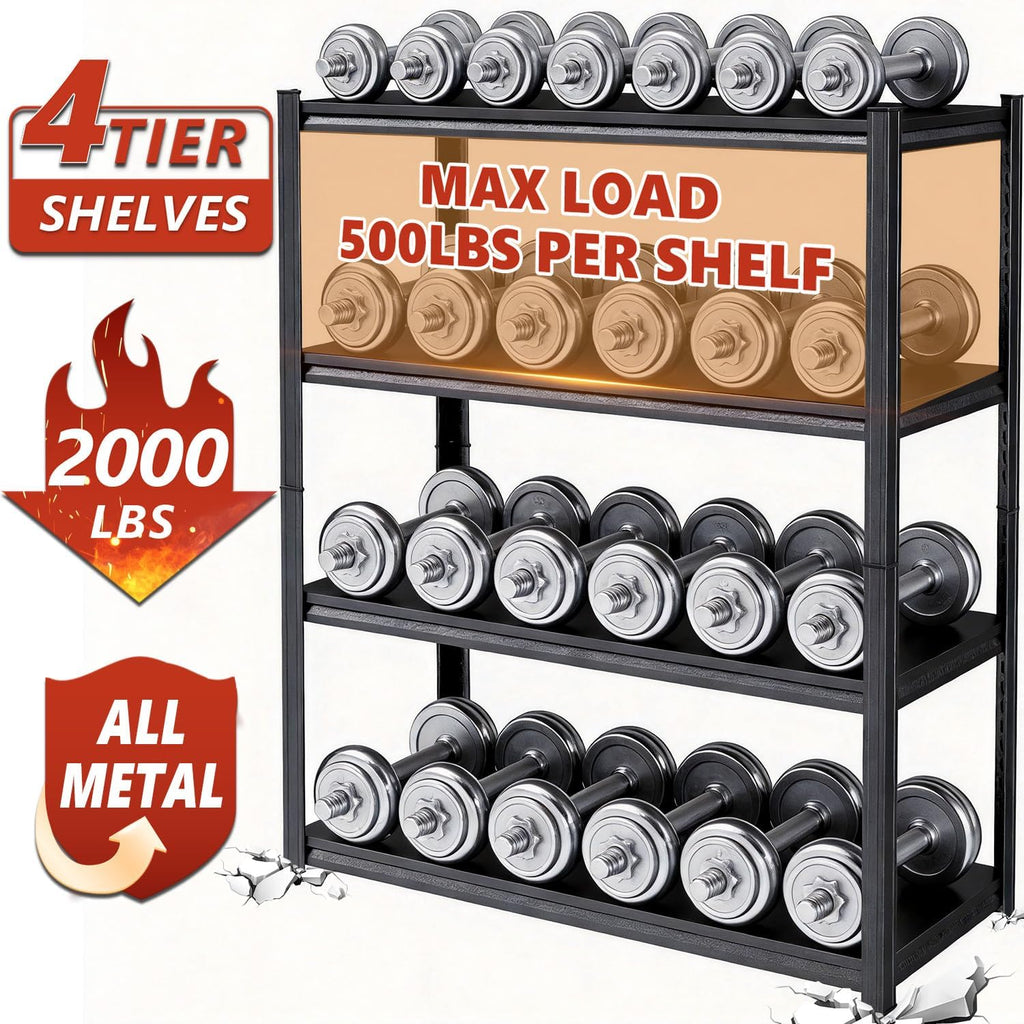 4-Tier Corner Shelf, Corner Bookshelf, Industrial Metal Storage Shelving Unit, Adjustable Storage Stand, Heavy Duty 2000 lbs Capacity, Steel Rack for Pantry, Living Room, 13.8"W×11.8"D×44.1"H