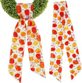 2Pcs Boxwood Wreath Sashes, Perfect Fall, Halloween, Christmas, Thanksgiving Decor, Wreath Satin Sash for Embroidery Monogram, Water Proof, No Fading, No Fear of Sun, Rain, Wind, Designed for Outdoor