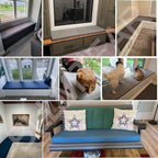 Outdoor/Indoor Patio Porch Swing Bench Cushions, 48/40/50/52 x 12/14/16/18/20 inch Bay Window Seat Furniture Cushion Non-Slip with Zipper(11,51x22in/130x55cm)