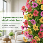 2Pcs 22" Artificial Topiary Ball Flowers for Outdoors Planters, Spring Summer Decoration, UV Resistant Faux Floral Greenery, Fake Shrubs Bushes for Indoor Outdoor Garden Yard Porch Patio Home Decor