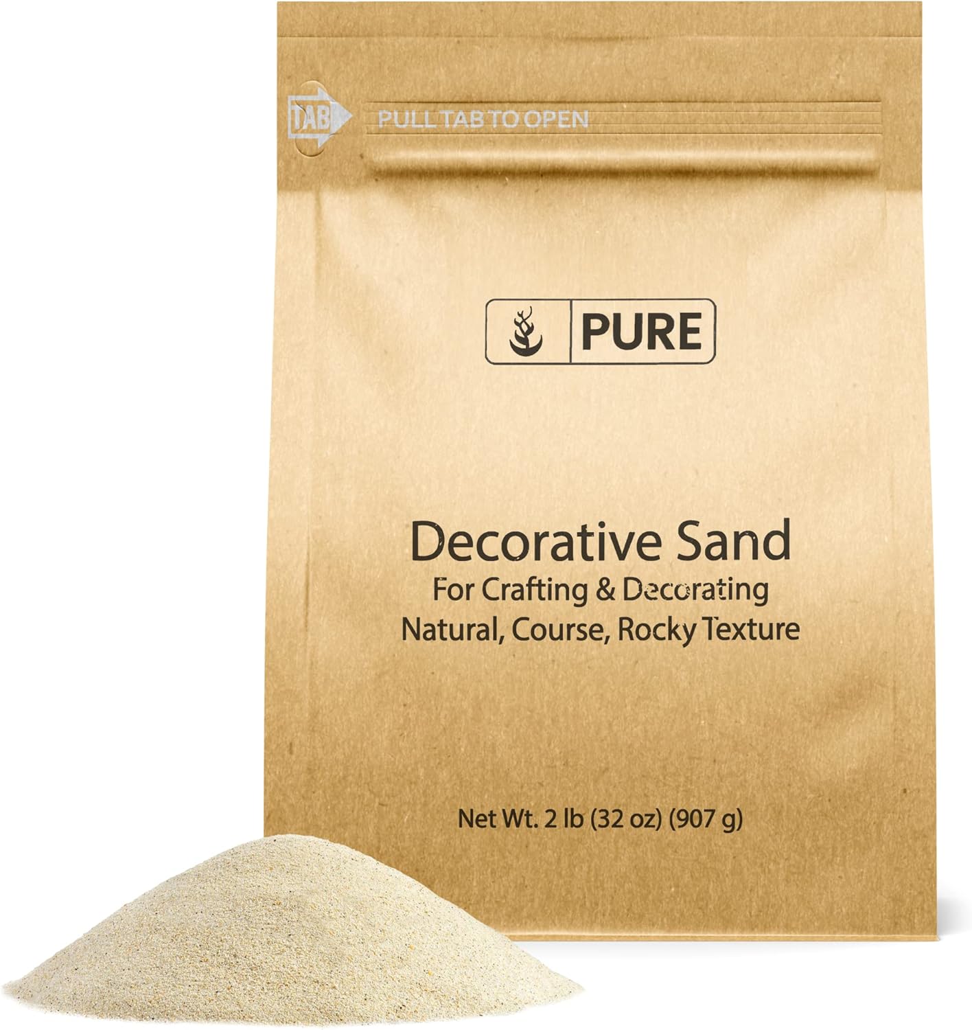 PURE ORIGINAL INGREDIENTS Natural Decorative Sand (2 lbs) Real Sand, Crafts, Decor, Vase Filler