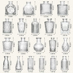 Aheroi 32 Pcs Bud Vase Set, Clear Vases for Centerpieces, Cute Glass Bud Vases Small Vases for Flowers, Mini Vase Flower Vase Set for Wedding Decorations, Room Office Table Decor
