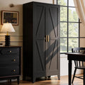 71" H Black Metal Storage Cabinets,Garage Storage Cabinet,Tall Pantry Cabinet with Doors,Kitchen Food Storage Cabinet,Farmhouse Storage Cabinets for Kitchen, Dining Room