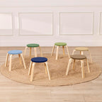 ECR4Kids Bentwood Stackable Stools, 12in Seat Height, Classroom Furniture, Earthtone, 6-Piece