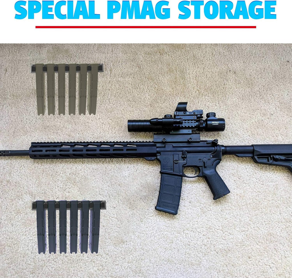 LULACOOL PMAG Wall Mount,AR Mag Holder, Mag Storage Rack for Amend 2, Hexmags, MFTmags,Magazine Display for PMAG 30 Round 5.56 223