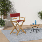 American Trails Extra-Wide Premium 18" Director's Chair Natural Frame with Red Canvas