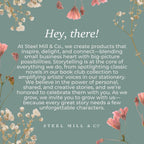 Steel Mill & Co Original Book-Shaped Decorative Vase, Ceramic Vases for Home Decor, Cute Kitchen Decor, Unique Vase (Vintage Floral Stripe)