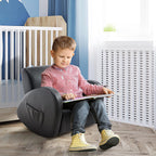 Sofa Rocking Chair with Side Pocket, PU Leather Toddler Armchair for Children Grey