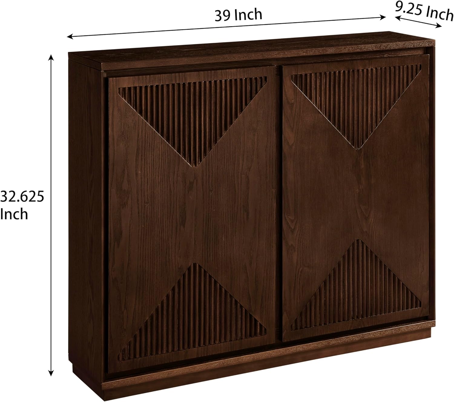LKTART Mid Century Modern Sideboard Buffet Storage Cabinet with Doors and Shelves,Wood Coffee Bar Storage Cabinets for Kitchen, Dining Room, Living Room-Dark Walnut
