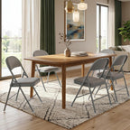 30 Pack Folding Chairs, Fabric Dining Chair Set with Padded Cushion and Back, Indoor Outdoor Seat for Home Office, Parties, Events, Wedding, Extra Guest Seating, Graphite Gray