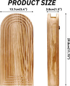 Set of 2 Wooden Vases with Pampas Grass and Eucalyptus – Boho Decor for Living Room, Modern Farmhouse Entryway or Bathroom, Rustic Art for Home Decoration