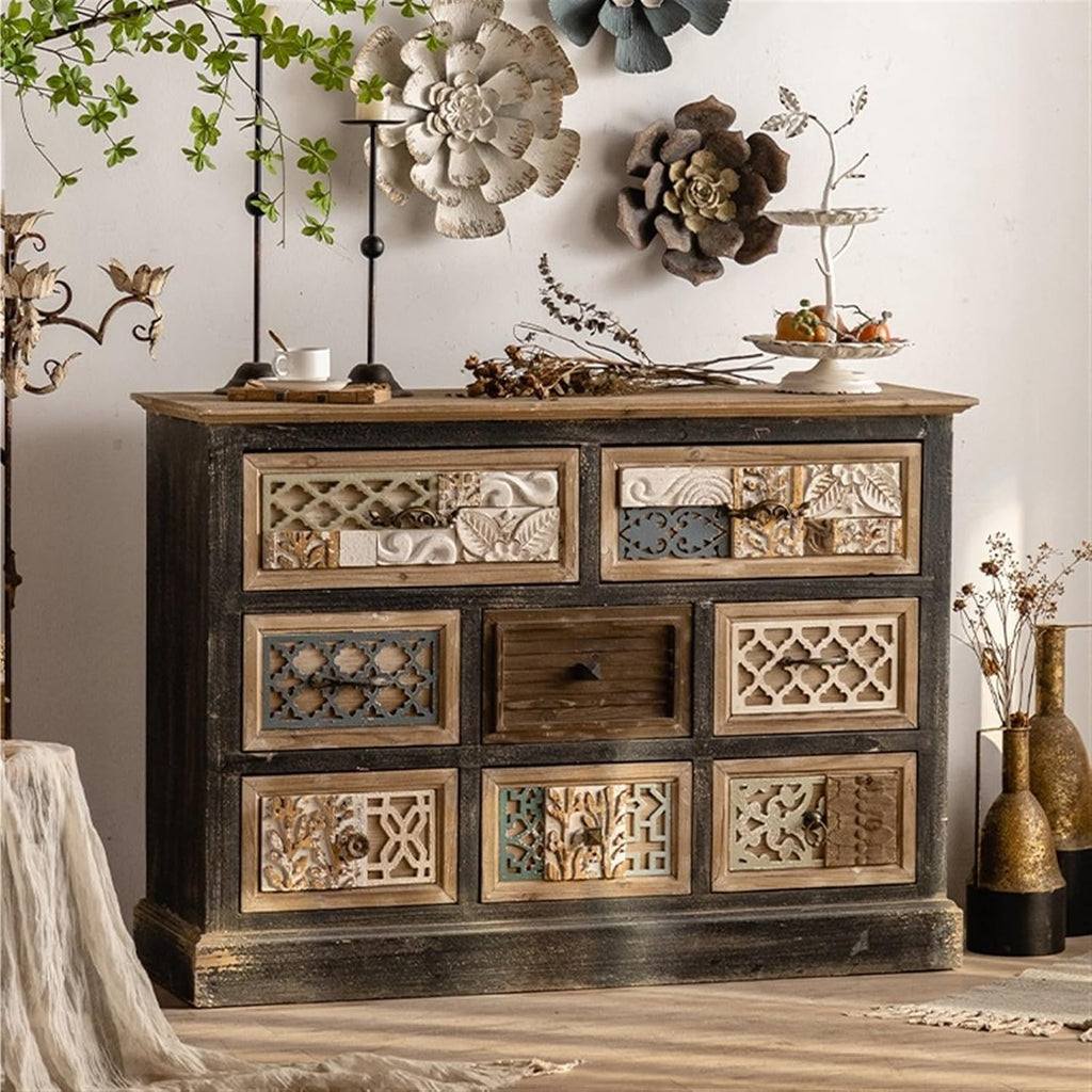 Entryway Cabinet Chinese Solid Wood Sideboard Cabinet Console Dining Room Storage Buffet Cabinet Living Room Decorative Cabinet Sideboard Storage Cabinet