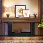 Tribesigns 63" Console Table, Farmhouse 2-Tier Entryway Table with U-Shaped Base, Narrow Long Wood Behind Couch Table for Living Room, Hallway, Foyer, Dark Brown & Black
