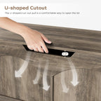 39.4" Storage Chest, Retro Storage Bench, Storage Trunk with 2 Safety Hinges, Large Entryway Bench Box, 39.4 x 15.7 x 18.3 Inches, U-Shaped Opening for Entryway Hallway Living Room, Light Greige