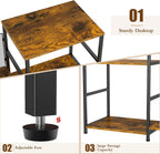 ThreeHio Record Player Stand, Turntable Stand with Vinyl Storage Holds up to 300+ Albums, Storage Cabinet for Vinyl Records, Record Player Table for Living Room
