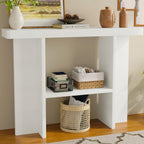 senlin Sofa Table, 47 Inch Console Table, Narrow Entryway Table for Hallway, Behind The Couch, Living Room, Foyer, Easy Assembly (White)