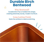 ECR4Kids Bentwood Reading Rocking Chair with Armrests and Cushion, Montessori Furniture, Dark Walnut