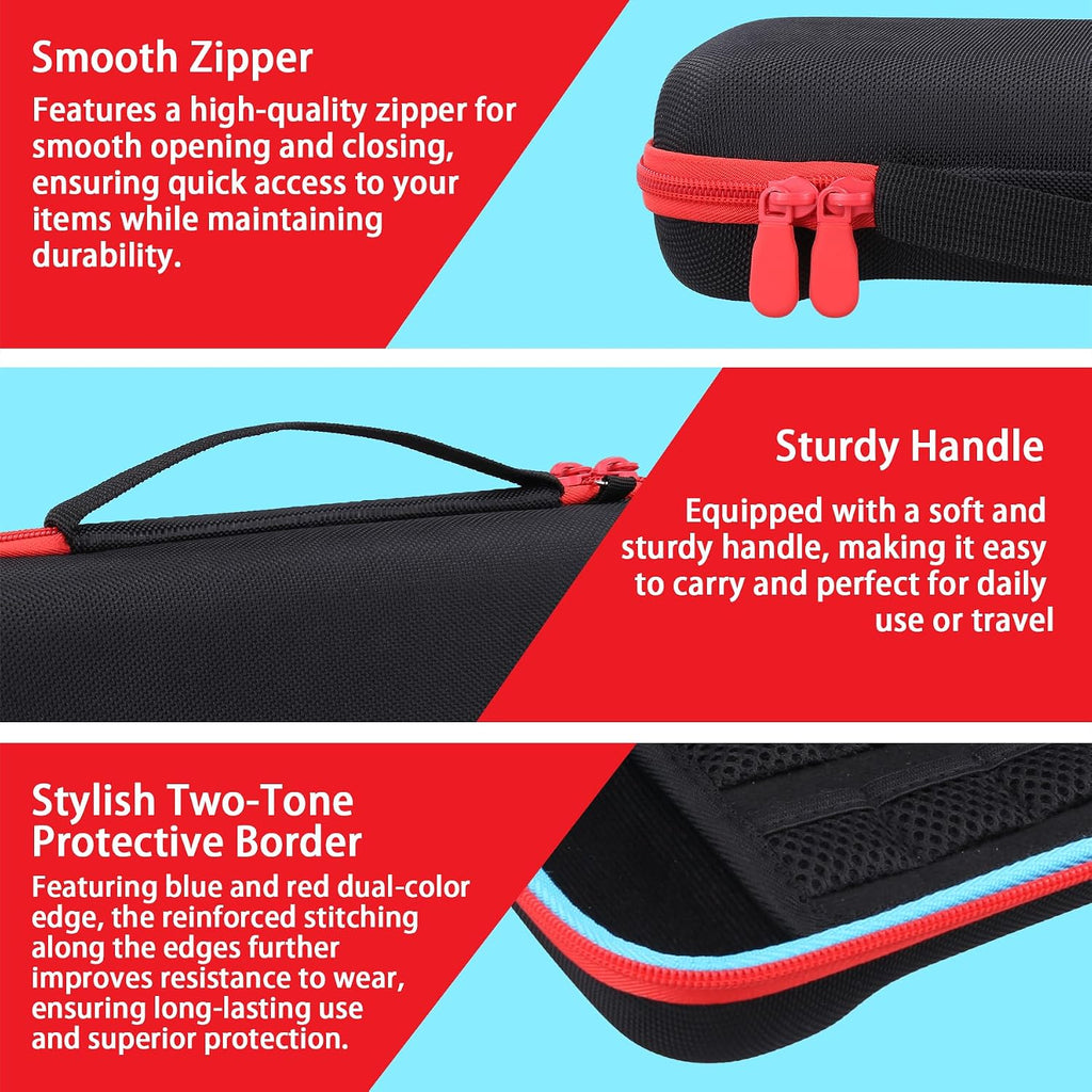 co2CREA Carrying Case for Nintendo Switch 2 (2025), Hard EVA Travel Bag Fits Nintendo Switch 2 Console, Holds 12 Game Cartridges, Organizer for Joy-Con and Accessories – Black