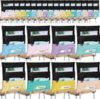 Maitys 24 Pcs Chair Storage Pocket 16 x 19 Inch Large Chair Pocket Classroom Seat Organizer 8 Color Seat Storage with Name Tag Slot for School Classroom Student Kindergarten (Macaron Color)