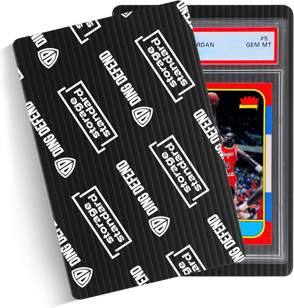 Ding Defend 4x6 Black Trading Card Shipping Protector 110 Pack - Sports Card Protectors Hard Plastic w/Rounded Corners, Hobby Shipping Shield for Graded Cards, Slabs, Top Loaders