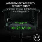 Razer Iskur V2 X Ergonomic Gaming Chair: Built-in Lumbar Support - Widened Seat Base - High Density Foam Cushions - Adjustable 152 Degree Recline - 2D Armrests - Plush Fabric Finish - Black