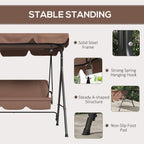 3 Person Porch Swing with Canopy