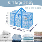 VENO 4 Pack Heavy Duty Moving Bags, Extra Large Storage Bags with Reinforced Handles & Strong Zippers, Foldable & Reusable Moving Box Alternative for Clothes & Dorm Storage