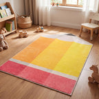 Breling 4 x 6 ft Pencil Rug Classroom Decor Educational Area Rug Soft Faux Wool Floor Mat Non Slip Cushion Welcome for Back to School Teacher Party Gift Learning Play Read Corner