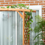Patio Garden Bench for 2 Person for Vines/Climbing Plant, Brown