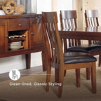 Signature Design by Ashley Ralene Rake Back 19" Dining Room Chair 2 Count, Medium Brown