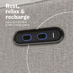 Graco Teddi Power Recliner Swivel Glider, Electronic Power Recline, Oeko-TEX 100 Certified, USB-A & USB-C Charger, Premium Cushioning & Comfort – (Dune Basketweave)