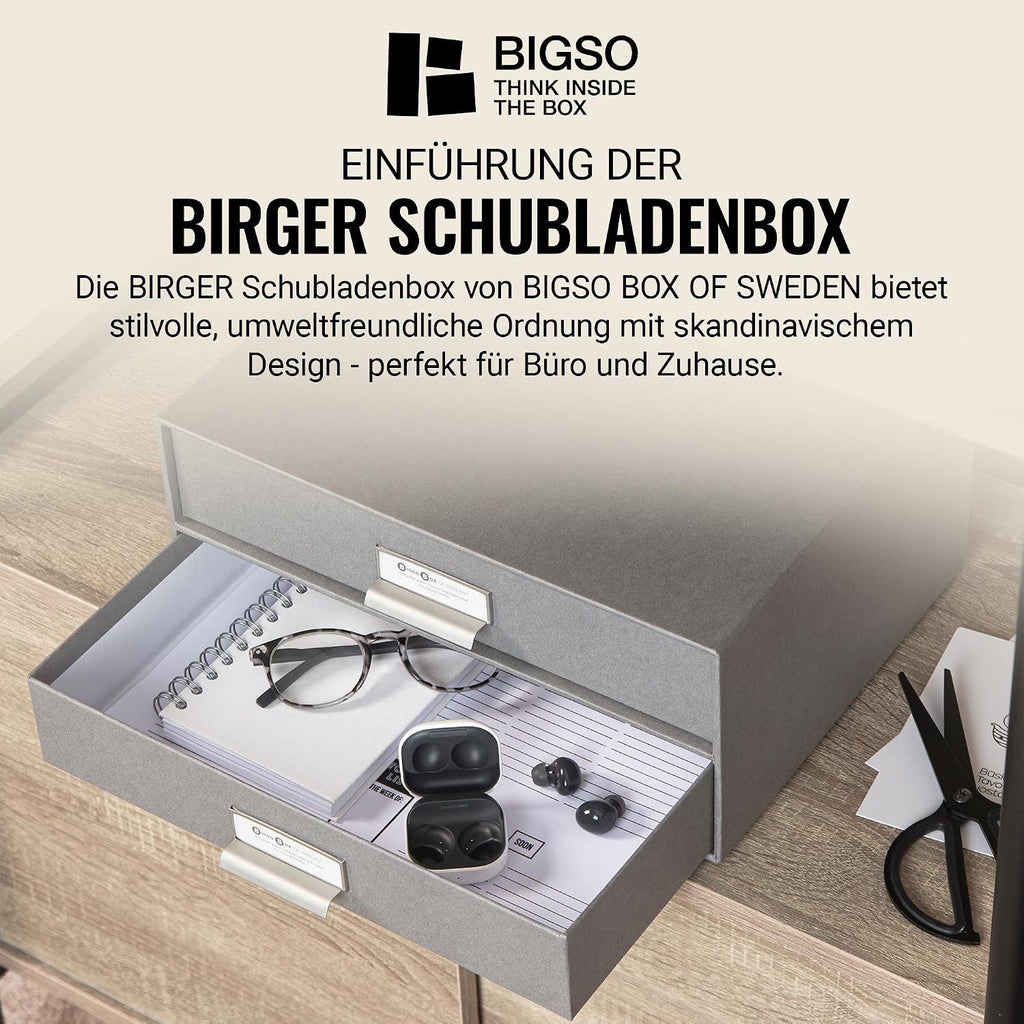 STORE.IT Bigso Box Birger 943154144 Storage Box with Drawers 33 x 25 x 14.5 cm Grey