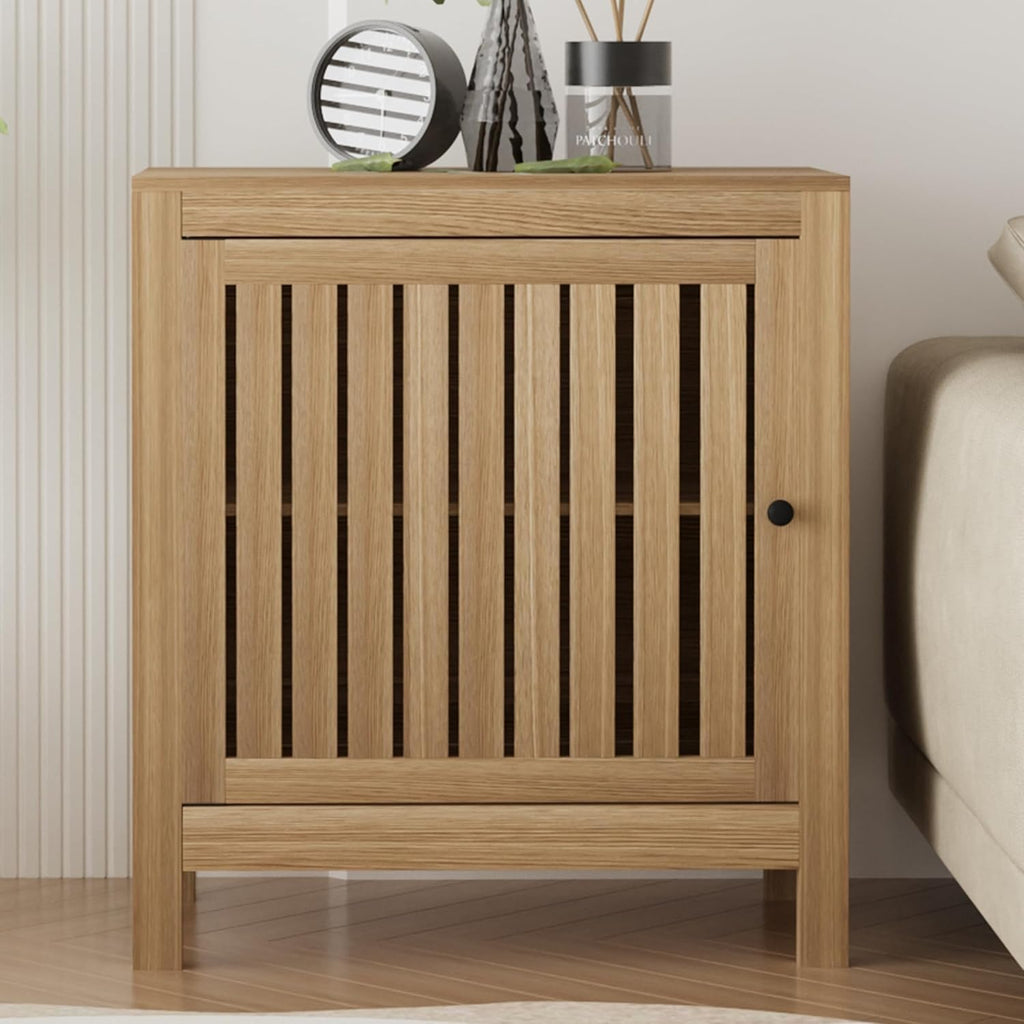 Buffet Cabinet with Storage,28.5" Farmhouse Sideboard Coffee Bar Cabinet,Modern Wood Kitchen Accent Cabinet Console Table with Door and Adjustable Shelf for Dining Room and Living Room,Natural