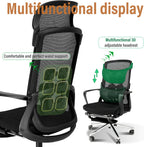 Ergonomic Office Chair with Footrest, High Back Desk Chair with Adjustable and Removable Headrest for Waist or Back Support,3 Gear Tilting Backrest,400lbs Weight Capacity Metal Base with Swivel Wheels