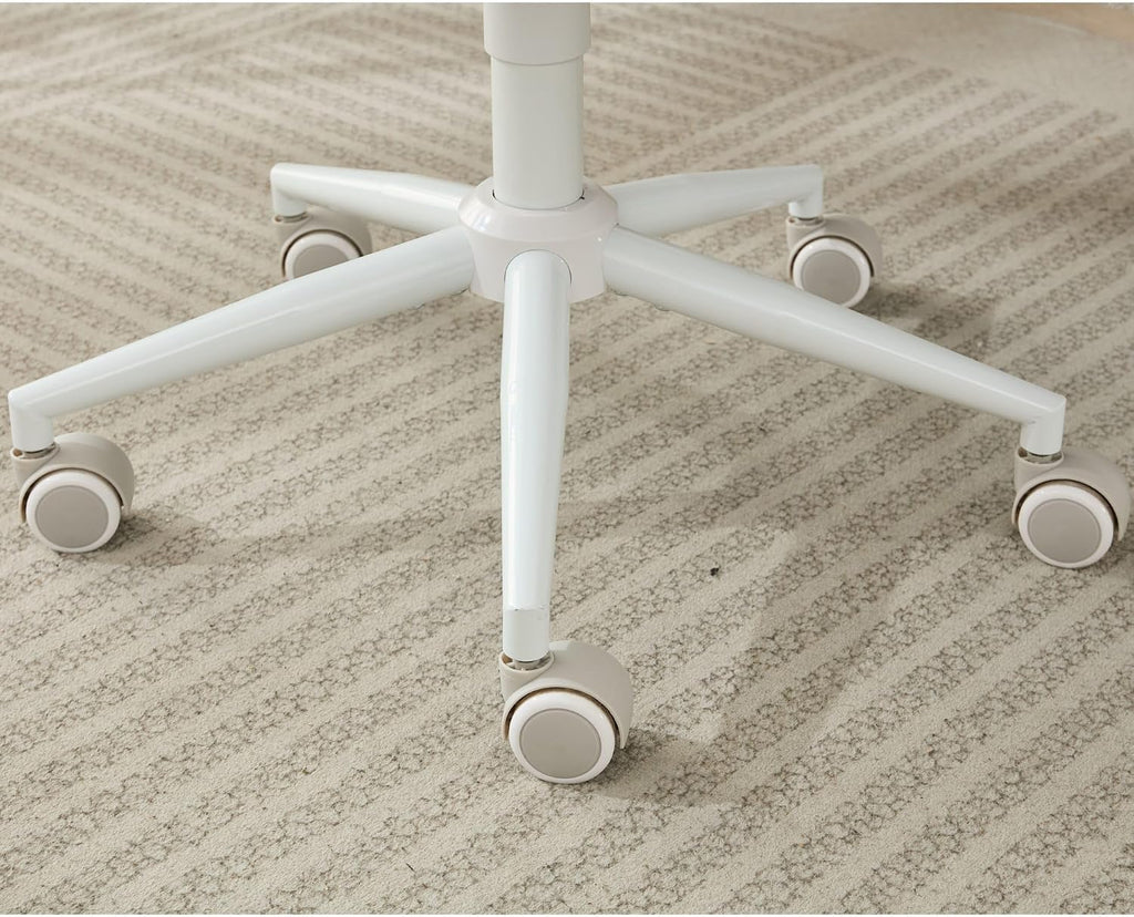 Meditation Chair Plus, Cross Legged Kneeling Office Chair with Wheels, Adjustable Swivel Stool, Lumbar Support, Ergonomic Criss Cross Desk Chair, Ivory, Silla de rodillas ergonómica (Lovry)