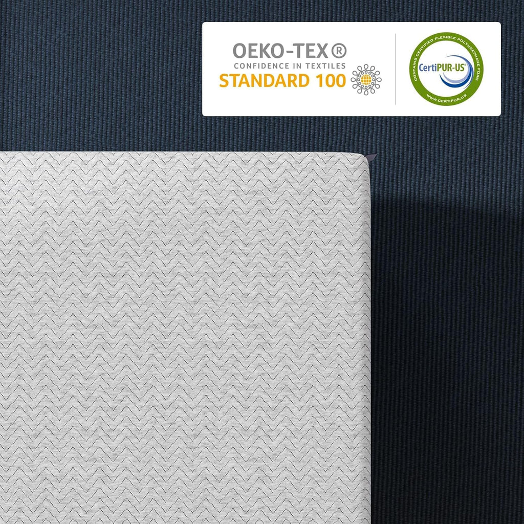 BedStory 3 Inch Queen Size Extra Firm Mattress Topper, Quiet Luxury Memory Foam Pad for Pain Relief, Bamboo Charcoal & Green Tea Infusion, Skin-Friendly, CertiPUR-US Certified
