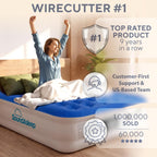 SoundAsleep Products Dream Series Luxury Air Mattress, ComfortCoil Technology, Built-in High Capacity Pump for Home, Camping- Double Height, Adjustable, Inflatable Blow Up, Portable (Queen Size)
