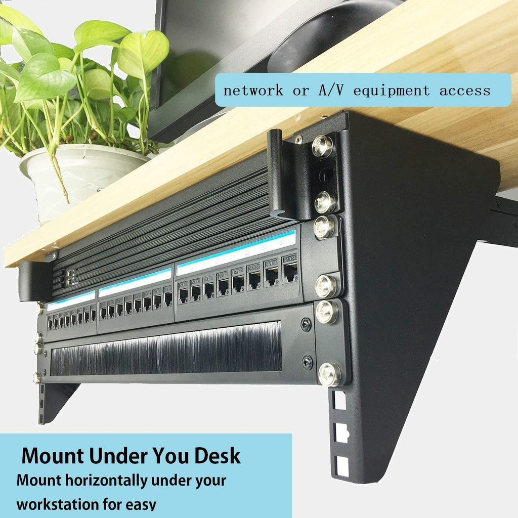2 Pack of 19 Inch 4U Heavy Duty Vertical Wall Mountable Rack and 125 lb Wall Mountable Server Rack (2)