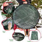 4 Pack 30x8Inch Christmas Wreath Storage Container, Large Clear Holiday Garland Storage Bags with Handle(Green)
