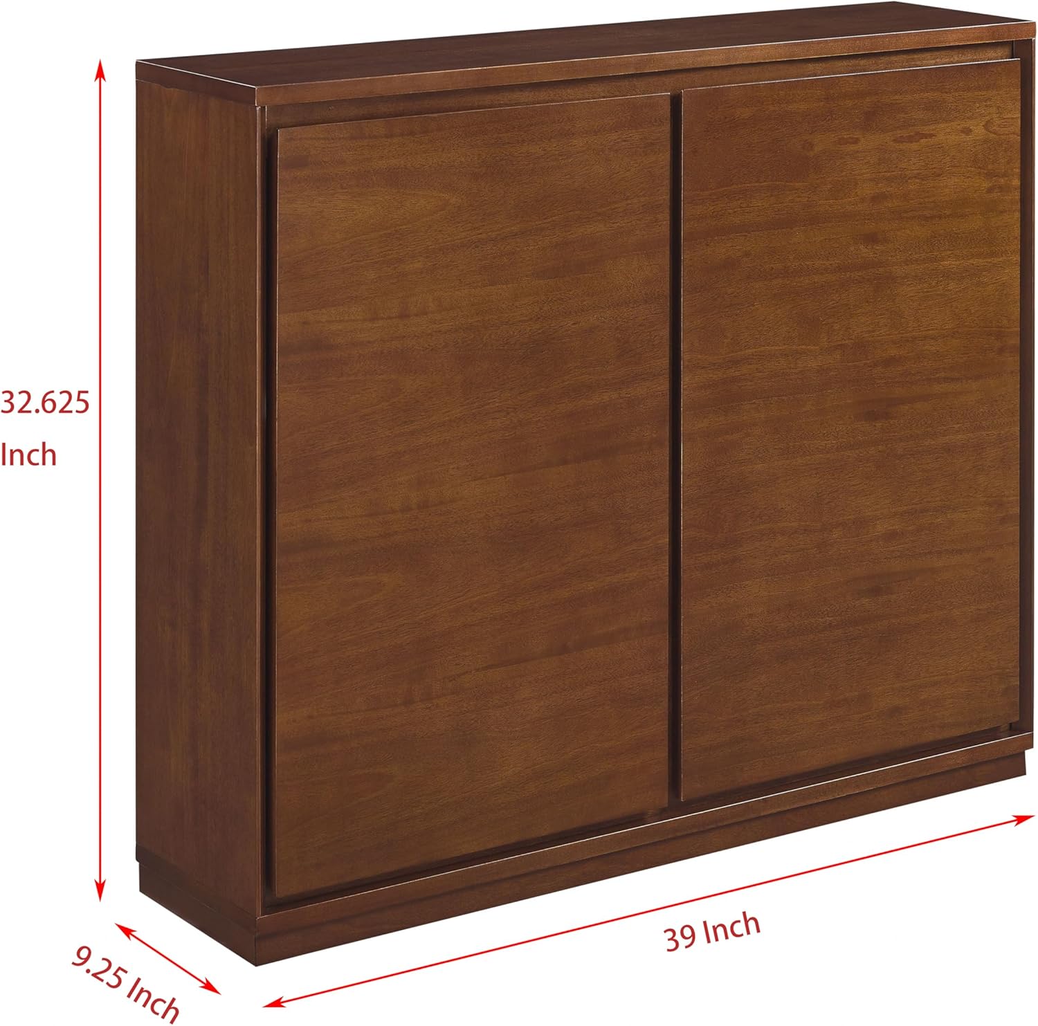 LKTART Mid Century Modern Sideboard Buffet Cabinet,Narrow Walnut Entryway Storage Cabinet,Modular Storage Cabinets with 2 Doors for Living Room,Kitchen,Hallway (2 Pieces,78" L*9.25" D)