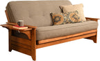 Kodiak Furniture Phoenix Futon Set, Full, Linen Stone