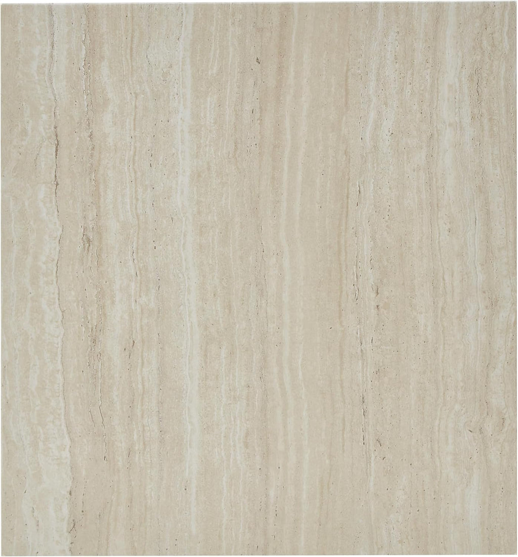 Roundhill Furniture Cavira Modern Faux Marble Living Room End Table, Beige