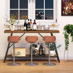 Snughome Entryway Table, 47.2" Long Console Table with 2 Tier Storage Shelf, Sofa Table Behind Couch, Extra Large Entry Table for Entryway,Living Room,Hallway, Foyer, Supports 220 LBS, Rustic Brown