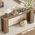 karlott 70.9 Inch Extra Long Console Table, Farmhouse Entryway Table with Thickened Base, Wood Sofa Table Behind Couch Table, Narrow Entryway Accent Table for Living Room, Hallway, Foyer, Fulton Pine
