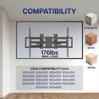 VIVO Corner TV Wall Mount for 46 to 100 inch LCD LED Plasma Flat Screens, Full Motion Articulating Bracket, VESA up to 900x600, MOUNT-CR100C