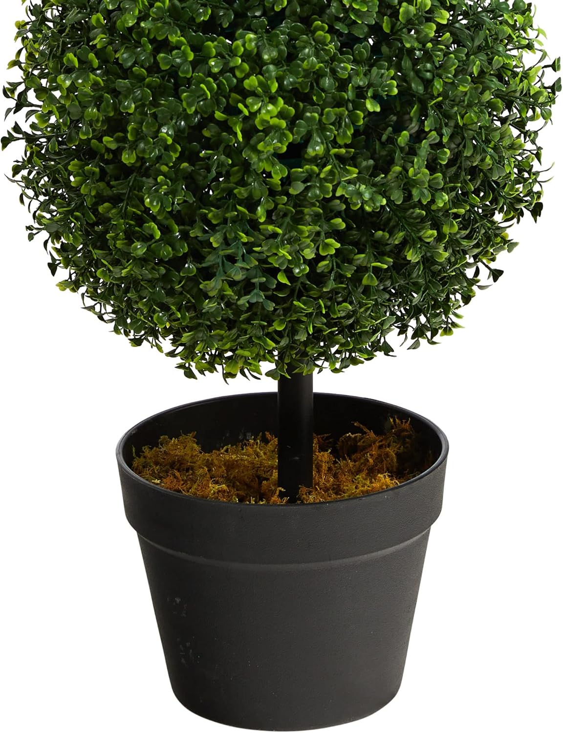 Nearly Natural 36in Artificial Triple Ball Boxwood Topiary Tree - Indoor Outdoor Realistic Faux Greenery for Home Patio Office Decor, Low Maintenance