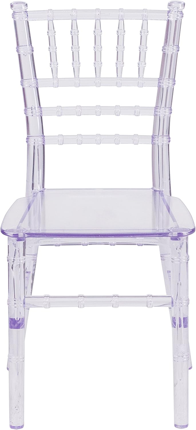 BizChair Child’s Transparent Crystal Resin Party and Event Chiavari Chair for Commercial & Residential Use