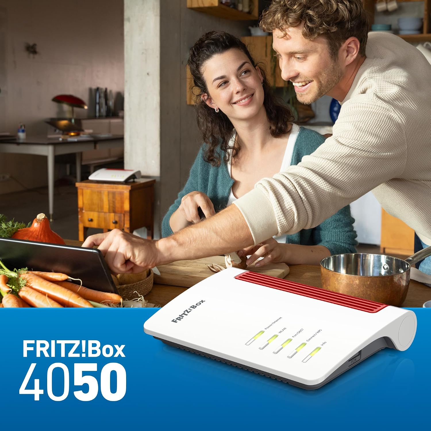 FRITZ!Box 4050 wireless router Dual-band (2.4 GHz / 5 GHz) Gigabit Ethernet Black,White