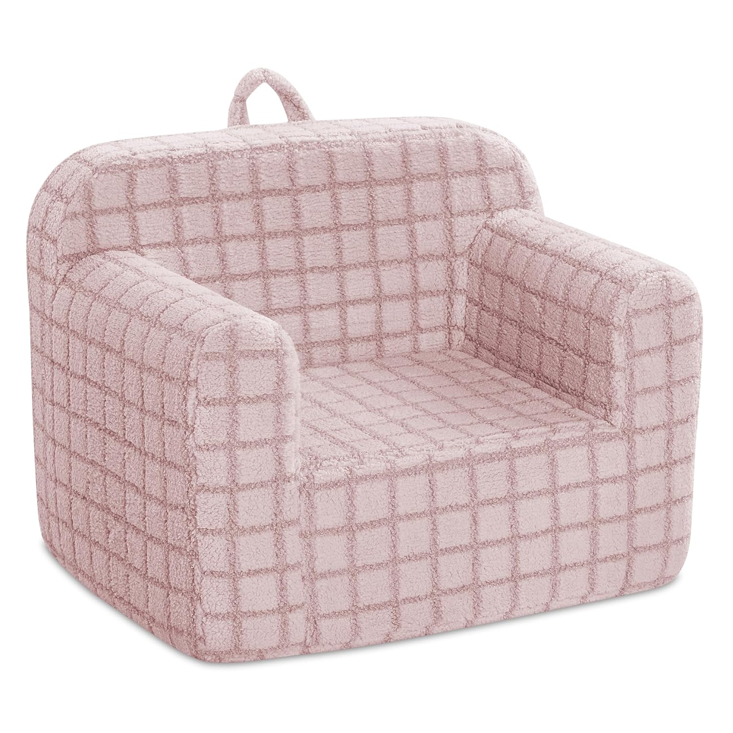 Delta Children Checkered Cozee Chair, Pink